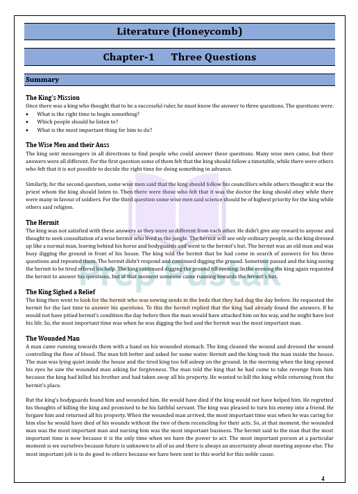 English - Class 7 CBSE