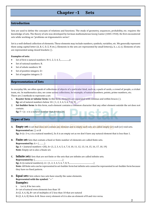 Mathematics - Class 11 CBSE