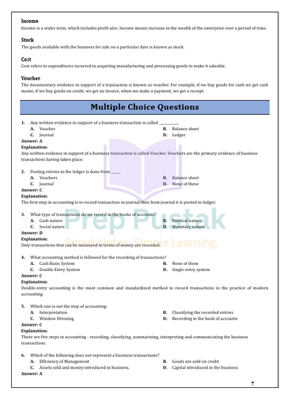 Accountancy - Class 11 CBSE