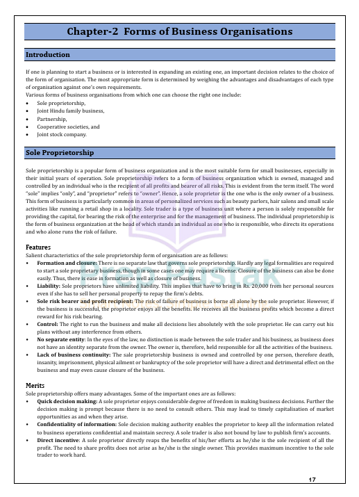 Business Studies - Class 11 CBSE