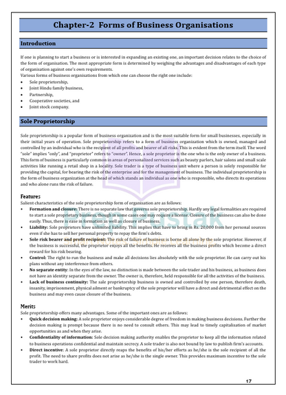Business Studies - Class 11 CBSE
