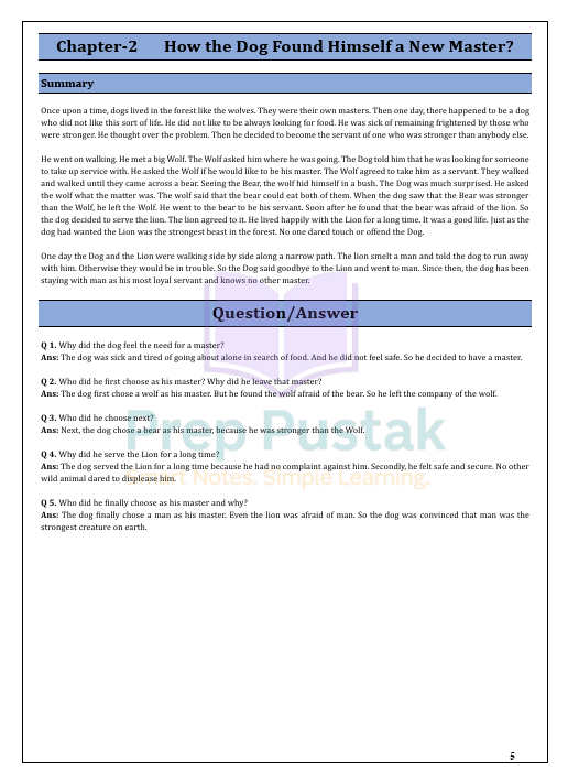 English - Class 6 CBSE