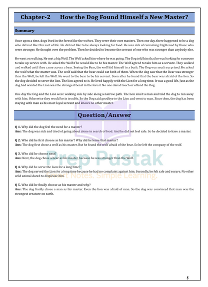 English - Class 6 CBSE