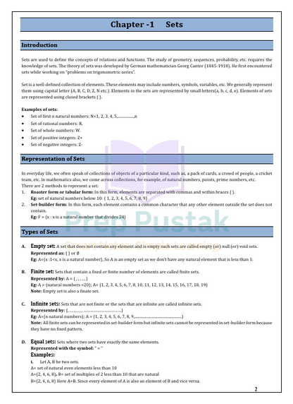 Mathematics - Class 11 CBSE